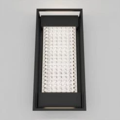 Glam Black Outdoor Hardwired Integrated LED Wall Sconce Light by Artika 13 Glam Black Outdoor Hardwired Integrated LED Wall Sconce Light by Artika -KINWELL shop black artika outdoor sconces out cg mb 1f 1000