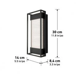 Glam Black Outdoor Hardwired Integrated LED Wall Sconce Light by Artika 12 Glam Black Outdoor Hardwired Integrated LED Wall Sconce Light by Artika -KINWELL shop black artika outdoor sconces out cg mb 4f 1000