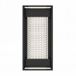 Glam Black Outdoor Hardwired Integrated LED Wall Sconce Light by Artika