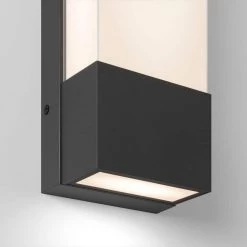 Dixon 1-Light Black Integrated LED Outdoor Hardwired Wall Cylinder Sconce Light by Artika -KINWELL shop black artika outdoor sconces out dic hd2bl 76 1000