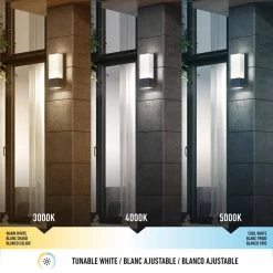 Dixon 1-Light Black Integrated LED Outdoor Hardwired Wall Cylinder Sconce Light by Artika -KINWELL shop black artika outdoor sconces out dic hd2bl c3 1000