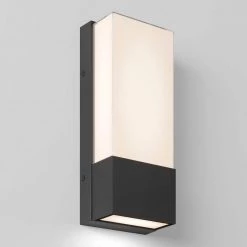 Dixon 1-Light Black Integrated LED Outdoor Hardwired Wall Cylinder Sconce Light by Artika -KINWELL shop black artika outdoor sconces out dic hd2bl fa 1000