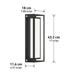 Ghost Large Black Outdoor Hardwired Integrated LED Wall Cylinder Sconce Light by Artika -KINWELL shop black artika outdoor sconces out gh mb10 4f 1000