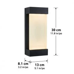 Glacier 1-Light Black Modern LED Indoor/Outdoor Garage and Porch Light Wall Lantern Sconce by Artika 12 Glacier 1-Light Black Modern LED Indoor/Outdoor Garage and Porch Light Wall Lantern Sconce by Artika -KINWELL shop black artika outdoor sconces out gl onbl 40 1000