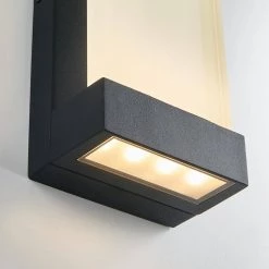 Glacier 1-Light Black Modern LED Indoor/Outdoor Garage and Porch Light Wall Lantern Sconce by Artika 15 Glacier 1-Light Black Modern LED Indoor/Outdoor Garage and Porch Light Wall Lantern Sconce by Artika -KINWELL shop black artika outdoor sconces out gl onbl 44 1000