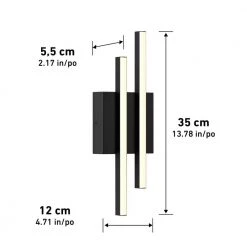 Grid Black Outdoor Hardwired Integrated LED Wall Lantern Sconce Light by Artika -KINWELL shop black artika outdoor sconces out grc hd2bl 40 1000