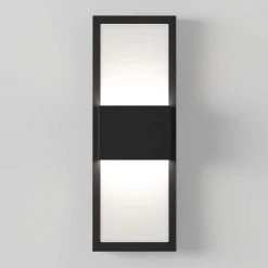 Mazza Frosted Black Outdoor Hardwired Integrated LED Wall Sconce Light by Artika -KINWELL shop black artika outdoor sconces out mf cmb 4f 1000
