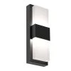 Mazza Frosted Black Outdoor Hardwired Integrated LED Wall Sconce Light by Artika