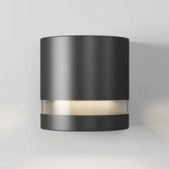 Valor Round Black Indoor/Outdoor Hardwired Integrated LED Wall Cylinder Sconce Light by Artika 14 Valor Round Black Indoor/Outdoor Hardwired Integrated LED Wall Cylinder Sconce Light by Artika -KINWELL shop black artika outdoor sconces out vr mb 1f 1000