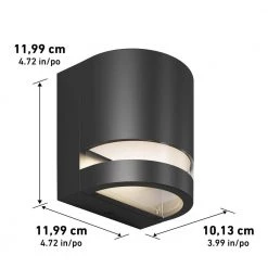 Valor Round Black Indoor/Outdoor Hardwired Integrated LED Wall Cylinder Sconce Light by Artika 13 Valor Round Black Indoor/Outdoor Hardwired Integrated LED Wall Cylinder Sconce Light by Artika -KINWELL shop black artika outdoor sconces out vr mb 4f 1000
