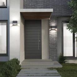 Valor Square Black Indoor/Outdoor Hardwired Integrated LED Wall Cylinder Sconce Light by Artika 19 Valor Square Black Indoor/Outdoor Hardwired Integrated LED Wall Cylinder Sconce Light by Artika -KINWELL shop black artika outdoor sconces out vs mb 31 1000