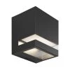 Valor Square Black Indoor/Outdoor Hardwired Integrated LED Wall Cylinder Sconce Light by Artika -KINWELL shop black artika outdoor sconces out vs mb 64 1000