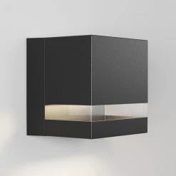 Valor Square Black Indoor/Outdoor Hardwired Integrated LED Wall Cylinder Sconce Light by Artika 17 Valor Square Black Indoor/Outdoor Hardwired Integrated LED Wall Cylinder Sconce Light by Artika -KINWELL shop black artika outdoor sconces out vs mb fa 1000