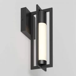 Walt 1-Light Black Integrated LED Outdoor Hardwired Wall Cylinder Sconce Light by Artika -KINWELL shop black artika outdoor sconces out wac hd2bl 44 1000