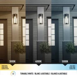 Walt 1-Light Black Integrated LED Outdoor Hardwired Wall Cylinder Sconce Light by Artika -KINWELL shop black artika outdoor sconces out wac hd2bl c3 1000