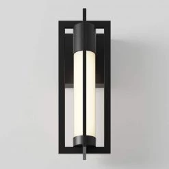 Walt 1-Light Black Integrated LED Outdoor Hardwired Wall Cylinder Sconce Light by Artika -KINWELL shop black artika outdoor sconces out wac hd2bl fa 1000