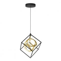 KINWELL shop 22 Luxury 18-Watt Integrated LED Black Modern Industrial Caged Hanging Mini Pendant Light for Kitchen Island by Artika