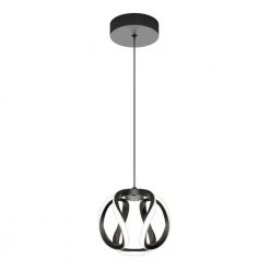 KINWELL shop 20 Vivaldi 16-Watt Integrated LED Black Modern Hanging Mini Pendant Light for Kitchen Island by Artika