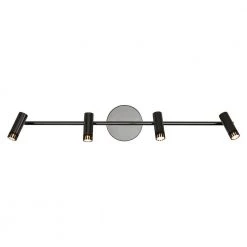 Era 2 ft. 4-Light Black Modern Industrial Integrated LED Fixed Track Lighting Kit for Kitchen by Artika