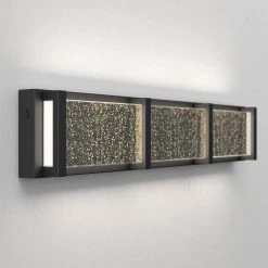 Subway 27 in. 3-Light Black LED Modern Bath Vanity Light Bar for Bathroom by Artika -KINWELL shop black artika vanity lighting 27van sec hd2bl 44 1000