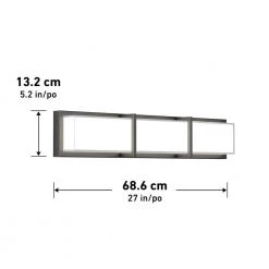 Subway 27 in. 1-Light Black LED Modern Bath Vanity Light Bar for Bathroom by Artika -KINWELL shop black artika vanity lighting 27van su mb 40 1000