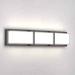Subway 27 in. 1-Light Black LED Modern Bath Vanity Light Bar for Bathroom by Artika -KINWELL shop black artika vanity lighting 27van su mb 44 1000