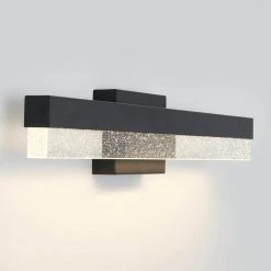 Essence Bubble 27 in. 1-Light Black LED Modern Bath Vanity Light Bar for Bathroom by Artika -KINWELL shop black artika vanity lighting van bb bl 4f 1000