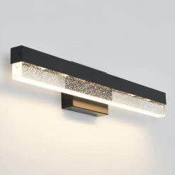 Essence Bubble 27 in. 1-Light Black LED Modern Bath Vanity Light Bar for Bathroom by Artika -KINWELL shop black artika vanity lighting van bb bl c3 1000