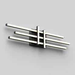 Grid 27 in. 1-Light Black LED Modern Bath Vanity Light Bar for Bathroom by Artika -KINWELL shop black artika vanity lighting van grc hd2bl 44 1000