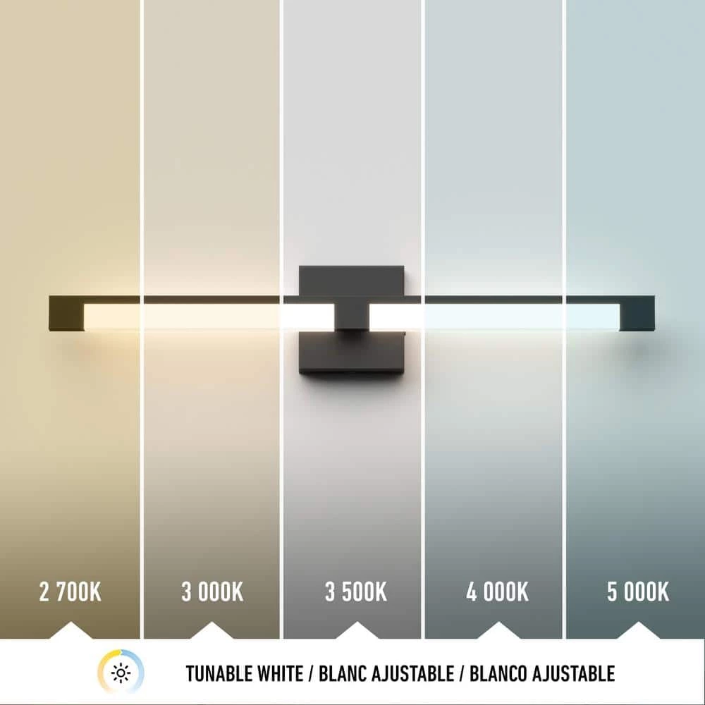 Tivoli 27 in. 1-Light Black LED Modern Bath Vanity Light Bar for Bathroom by Artika 9 Tivoli 27 in. 1-Light Black LED Modern Bath Vanity Light Bar for Bathroom by Artika - Image 7