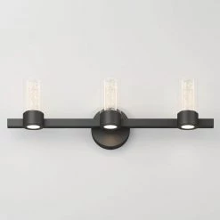 Essence 27 in. 3-Light Black LED Modern Bath Vanity Light Bar for Bathroom by Artika -KINWELL shop black artika vanity lighting van3no hd2bl 1f 1000