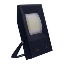 GE100-Watt Black Outdoor Integrated LED White Thin Flood Light by Jushua