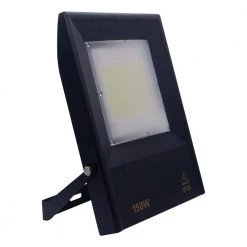 GE150-Watt Black Outdoor Integrated LED Thin White Flood Light by Jushua