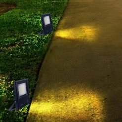 GE 50-Watt Black Outdoor Integrated LED Warm White Thin Flood Light by Jushua -KINWELL shop black jushua flood lights ele l ctge50w ww 31 1000