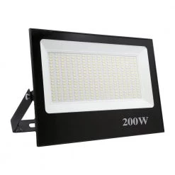 200-Watt Black Outdoor White Integrated LED Thin Flood Light by Jushua
