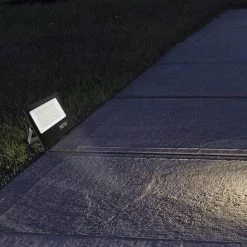 30-Watt Black Integrated LED White Outdoor Thin Flood Light by Jushua -KINWELL shop black jushua flood lights ele l ctzb300w wh 31 1000