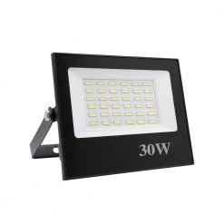 30-Watt Black Integrated LED Warm White Outdoor Thin Flood Light by Jushua