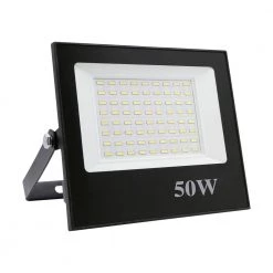 50-Watt Black Integrated LED Warm White Outdoor Thin Flood Light by Jushua