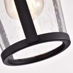 1-Light Black Armed Outdoor Wall Lantern Sconce (2-Pack) by Jushua -KINWELL shop black jushua outdoor sconces gol f201009 44 1000