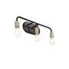 23.5 in. 3-Light Black Vanity Light with Dimmable by Jushua -KINWELL shop black jushua vanity lighting acr 10503bk bd 64 1000