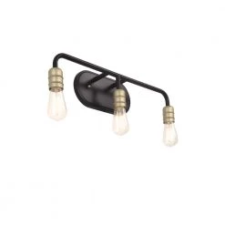 23.5 in. 3-Light Black Vanity Light with Dimmable by Jushua