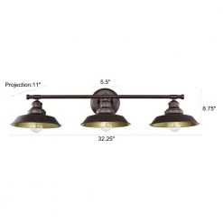 3-Lights Black Indoor Wall Sconce Steel and Electrical Components by Jushua -KINWELL shop black jushua wall sconces go l a40006 c3 1000