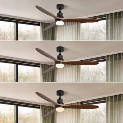 60 in. Black Ceiling Fan With Light Kit by KINWELL -KINWELL shop black kinwell ceiling fans with lights uckbs 6003 44 1000