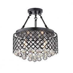 Contemporary 13.6 in. 4-Light Back Semi-Flush Mount by KINWELL