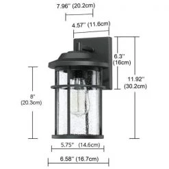 1-Light Black Not Solar Outdoor Wall Lantern Sconce with Clear Glass Shade (2-Pack) by Pia Ricco -KINWELL shop black pia ricco outdoor sconces 14631 2pk 76 1000