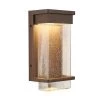 Para Bronze Modern Integrated LED Outdoor Garage and Porch Light Wall Lantern Sconce with Bubble Glass by Artika