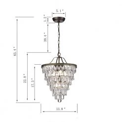 Modern 4-Light Bronze Finish Chandelier by KINWELL 11 Modern 4-Light Bronze Finish Chandelier by KINWELL -KINWELL shop bronze kinwell chandeliers bsc gs021 1f 1000