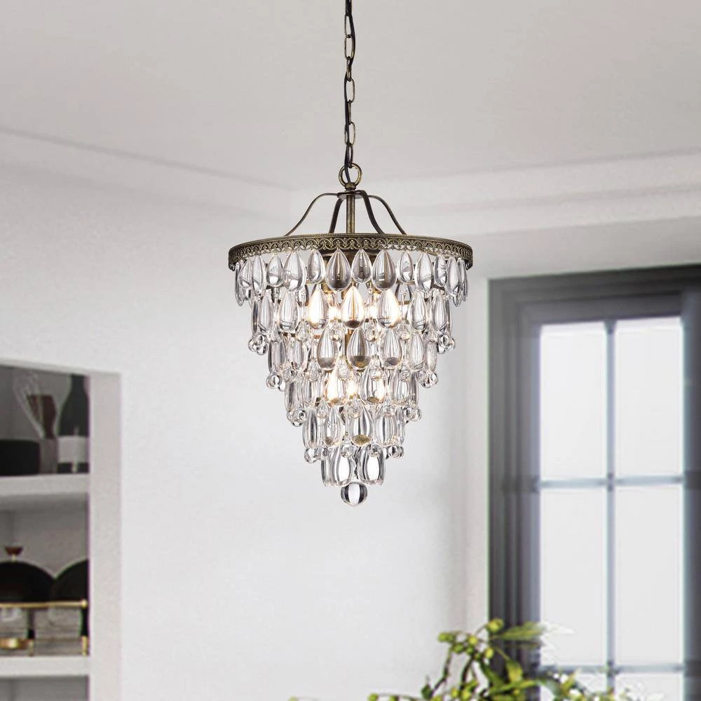 Modern 4-Light Bronze Finish Chandelier by KINWELL 7 Modern 4-Light Bronze Finish Chandelier by KINWELL - Image 5