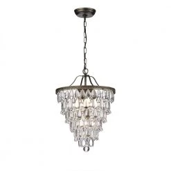Modern 4-Light Bronze Finish Chandelier by KINWELL