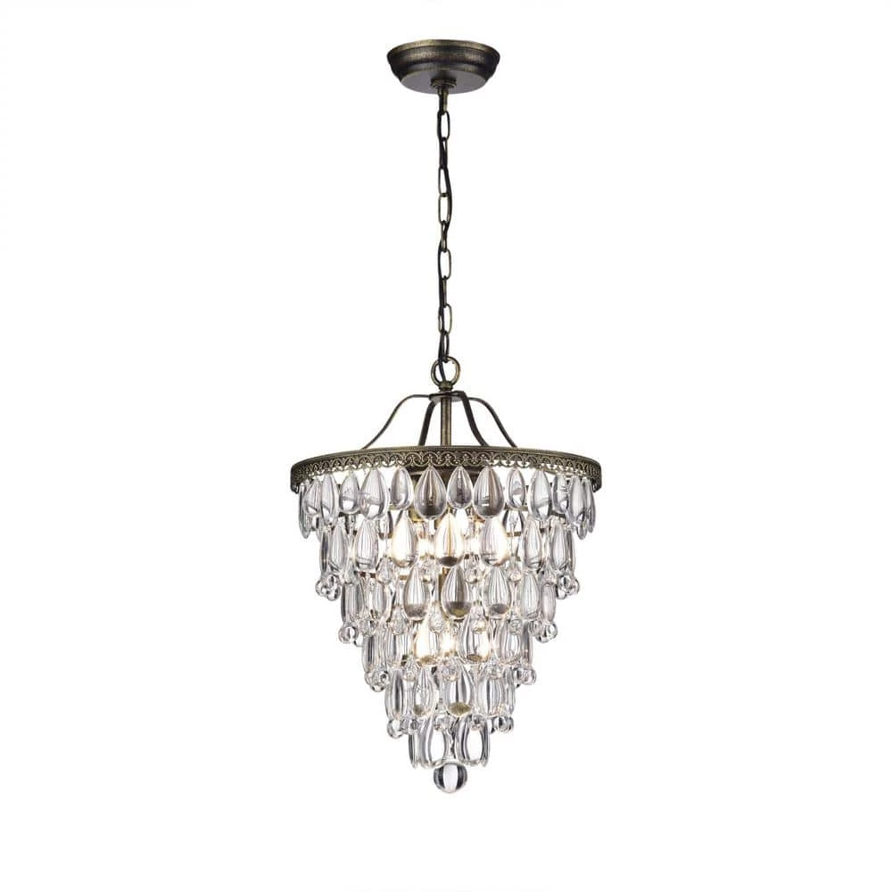 Modern 4-Light Bronze Finish Chandelier by KINWELL 3 Modern 4-Light Bronze Finish Chandelier by KINWELL